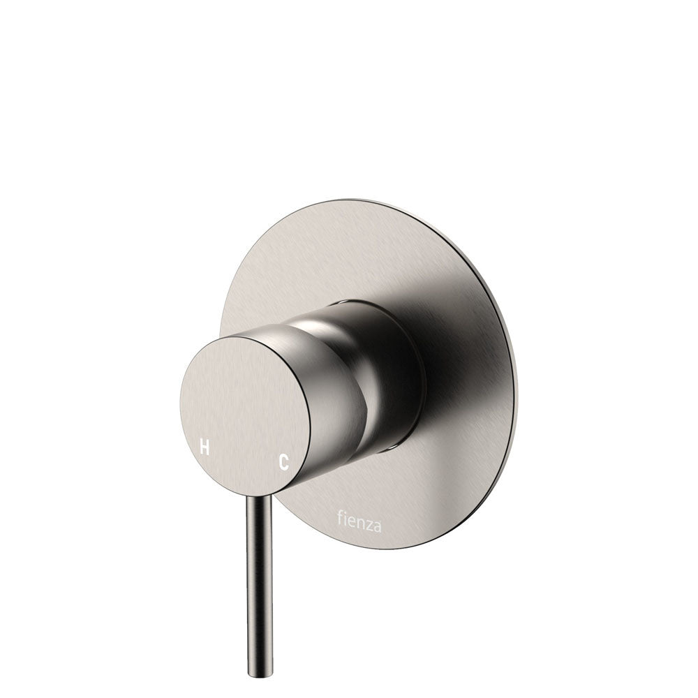 Kaya Wall Mixer Dress Kit, Large Round Plate, Brushed Nickel