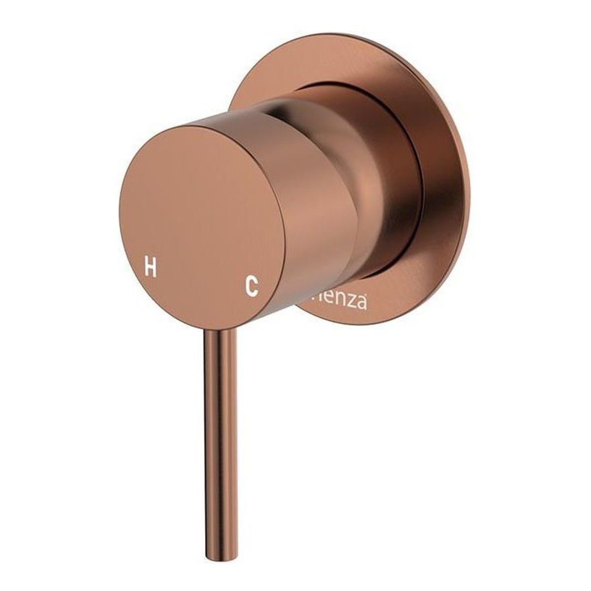 Kaya Wall Mixer Dress Kit, Small Round Plates, Brushed Copper