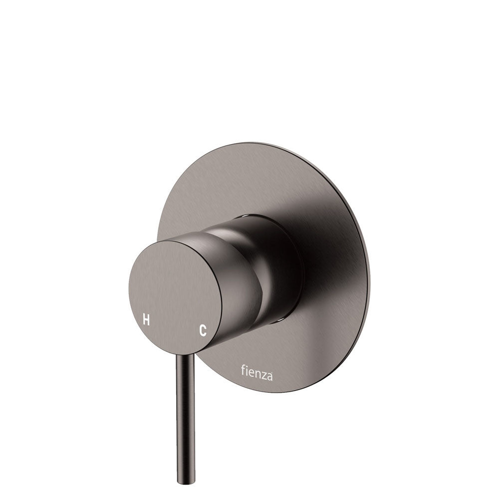 Kaya Wall Mixer Dress Kit, Large Round Plate, Gun Metal