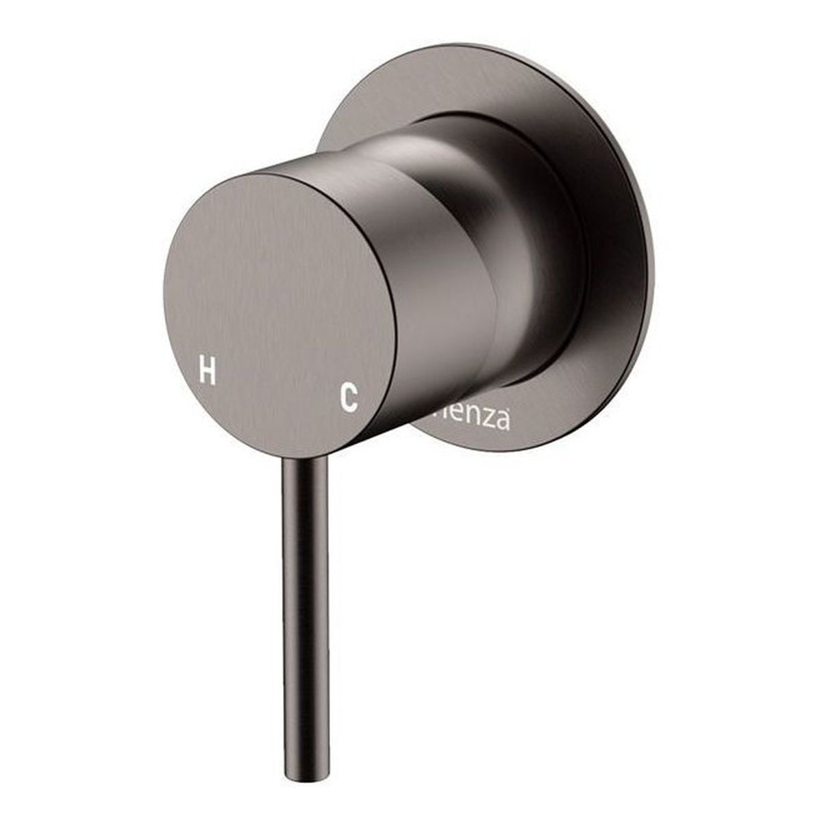 Kaya Wall Mixer Dress Kit, Small Round Plates, Gun Metal