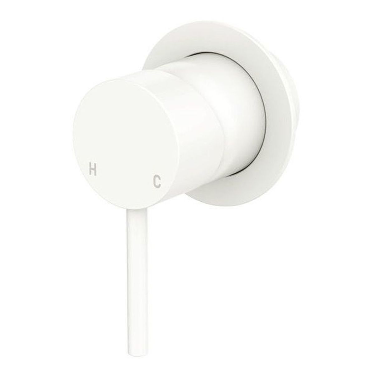 Kaya Wall Mixer Dress Kit, Small Round Plates, Matte White