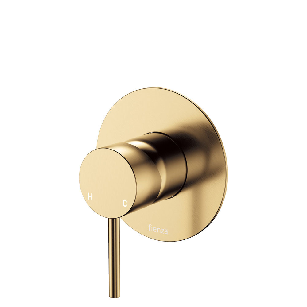 Kaya Wall Mixer Dress Kit, Large Round Plate, Urban Brass