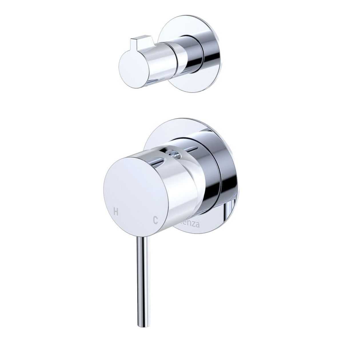 Kaya Wall Diverter Mixer Dress Kit, Small Round Plates, Chrome