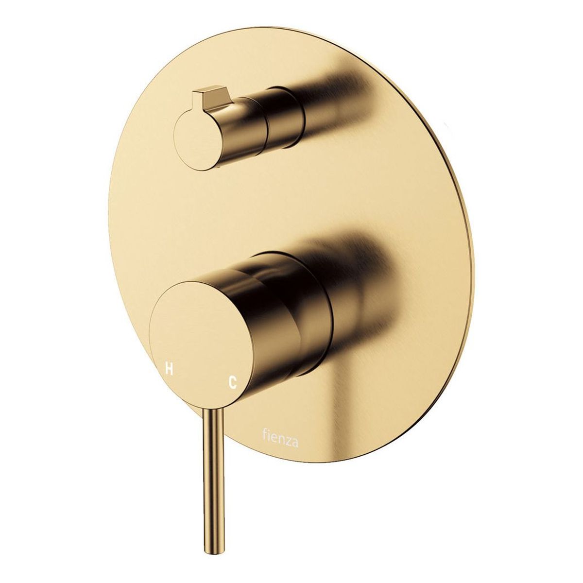Kaya Wall Diverter Mixer Dress Kit, Large Round Plate, Urban Brass