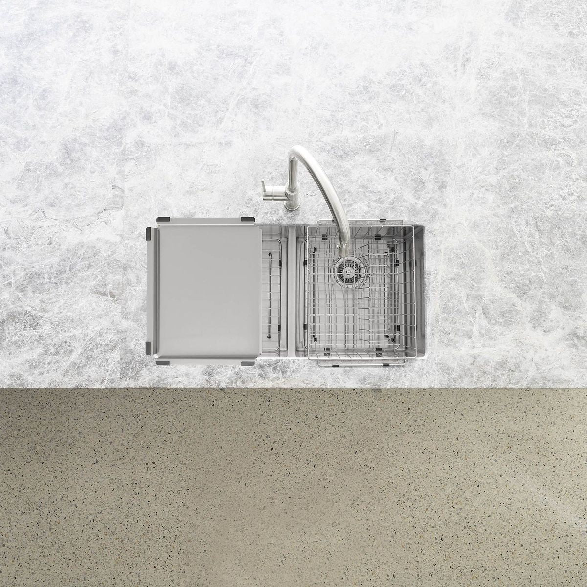 Meir Lavello Dish Draining Tray, Brushed Nickel