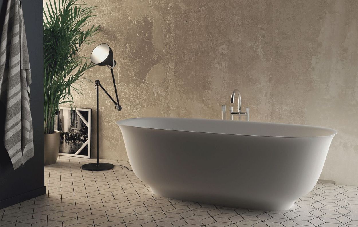 Domus Living Caria Freestanding Bath in Matte White