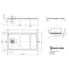 Domus Living Pietra 700X1200 Shower Floor in Bianco (Matte White)