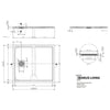 Domus Living Pietra 900X1000 Shower Floor in Matte Cappuccino