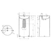 Domus Living Colonna Round X Basin in Matte Black