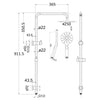 Mica Dual Shower Rail, Brushed Gold