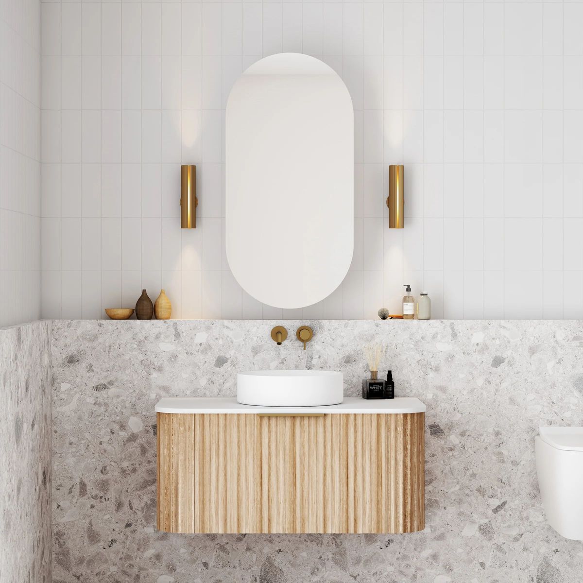 Elli Pill 450mm Shaving Cabinet - Matte White