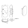 Elli Pill 450mm Shaving Cabinet - Matte White