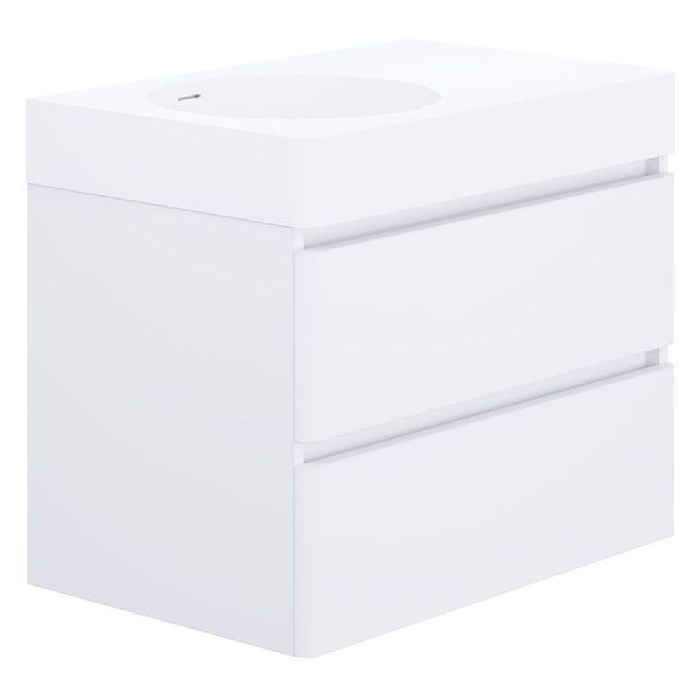 Encanto 700 Left Bowl Wall Hung Vanity - Ultra White Matt