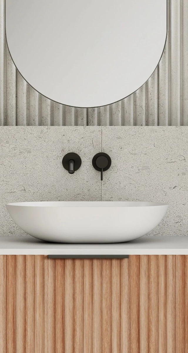 Eggshell Above Counter Basin - Matte White