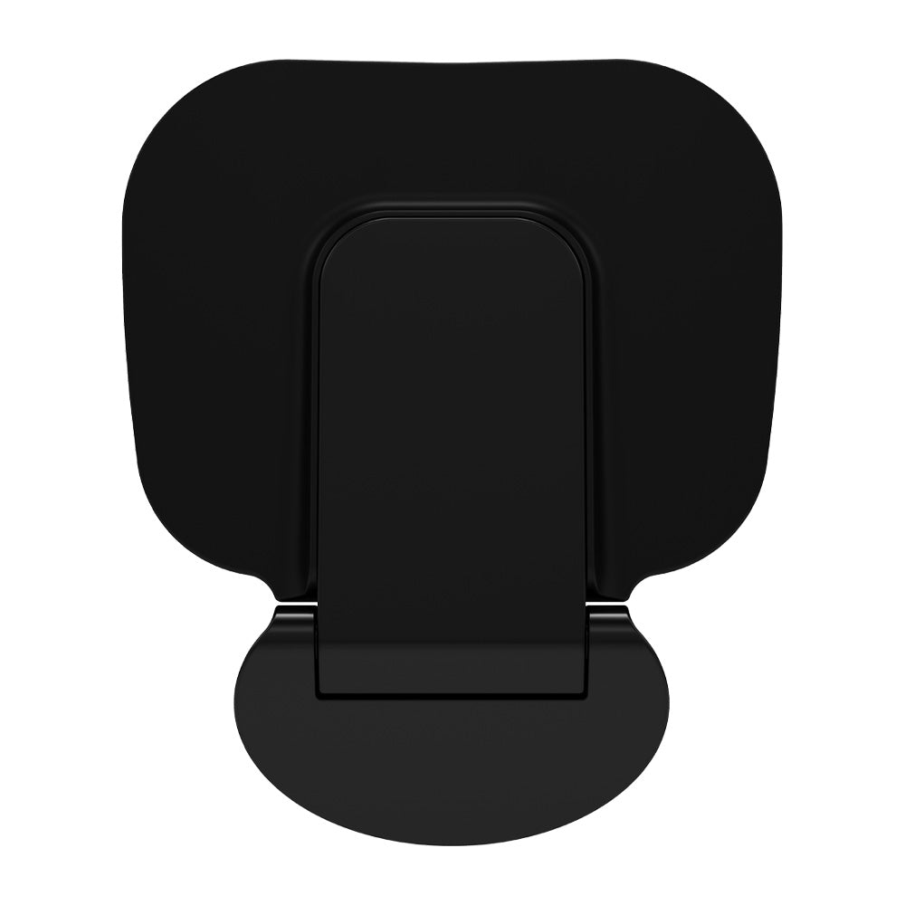 Folding Shower Seat, Matte Black Base, Satin Black Seat