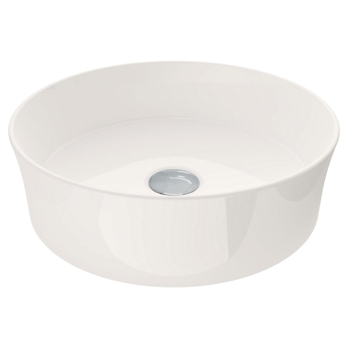 Fino Round 382 Counter Top Basin - Gloss White