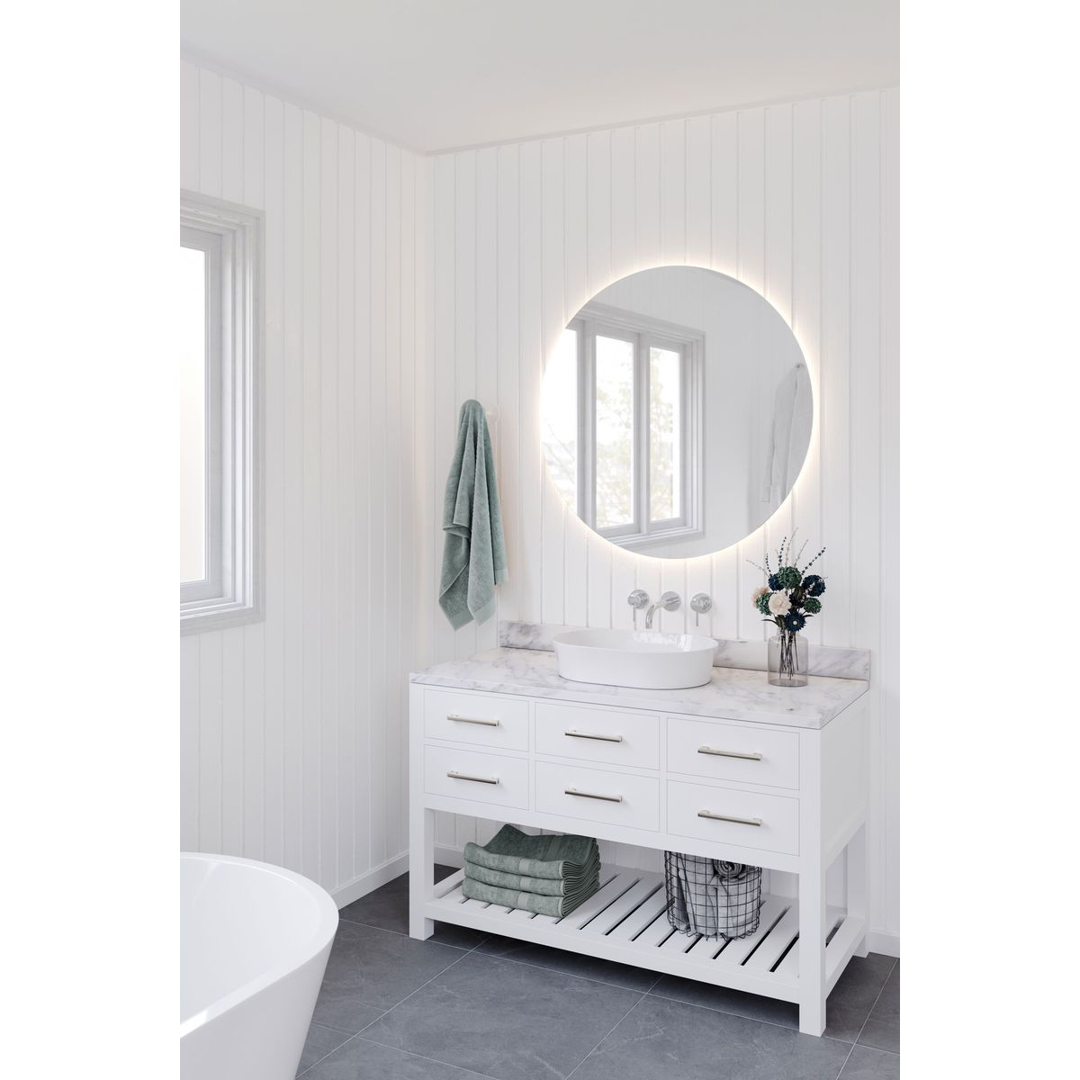 Fino 55X38 Counter Top Basin - Gloss White