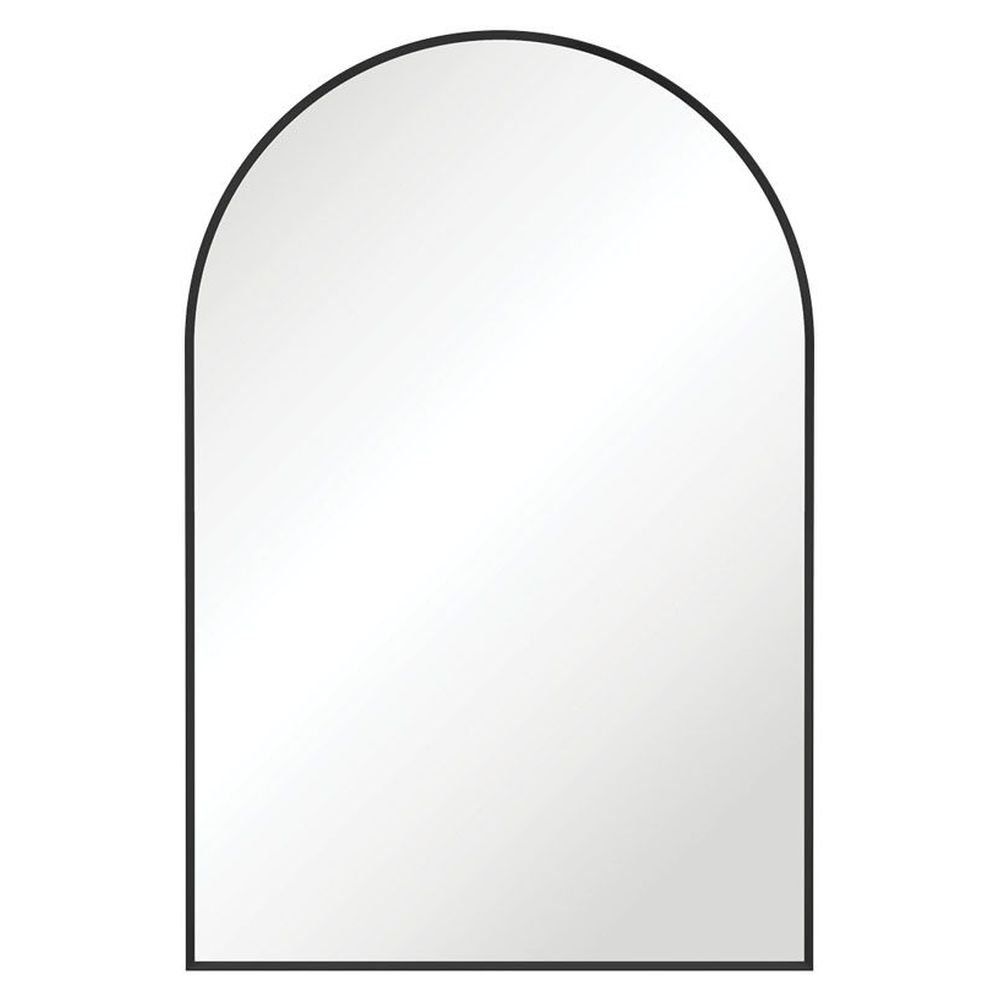 Arch Matte Black Framed Mirror