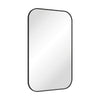Tono Matte Black Soft Square Framed Mirror, 500 x 800mm