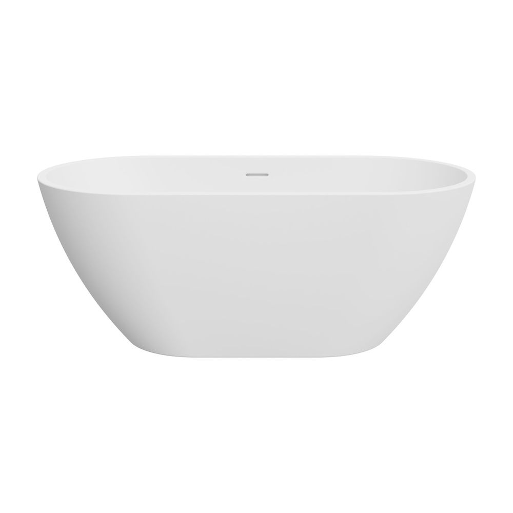 Koko Freestanding Acrylic Bath, 1500mm with Overflow, Matte White