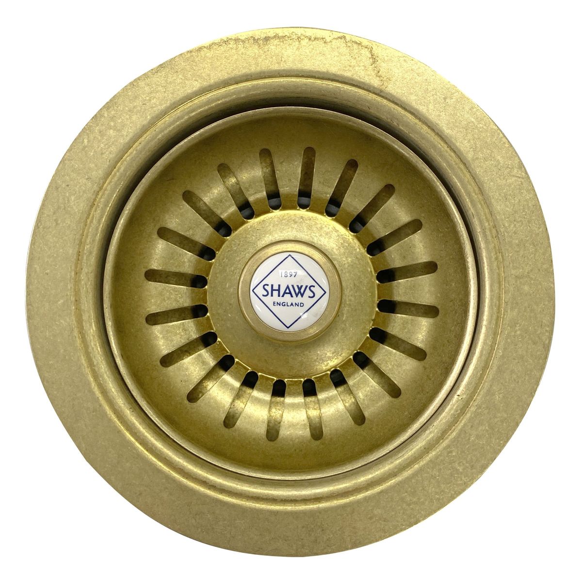 Shaws 90mm Basket Strainer - Raw Brass