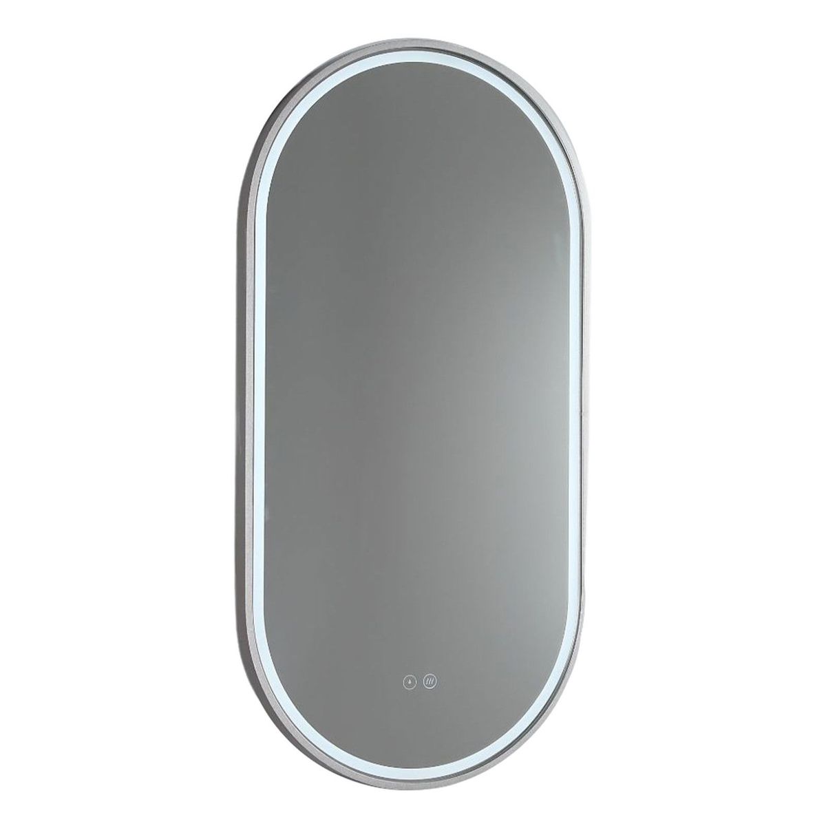 Gatsby 600 LED Mirror with Dimester and Portable Magnifier - Brits Nickel