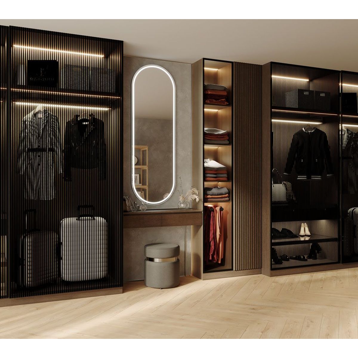 Great Gatsby 600 Full-Length LED Mirror - Manhattan Black