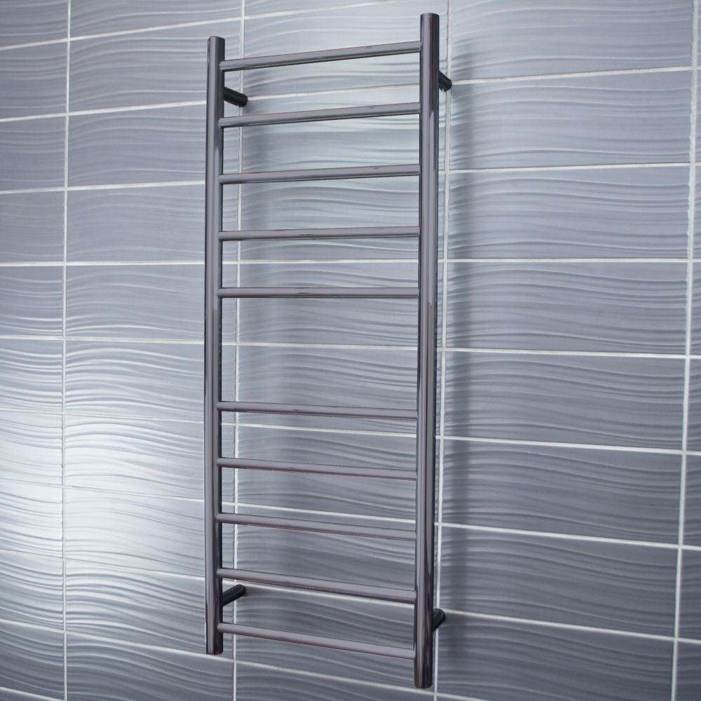 Round Heated Towel Rail GMG-RTR430LEFT Gun Metal Grey