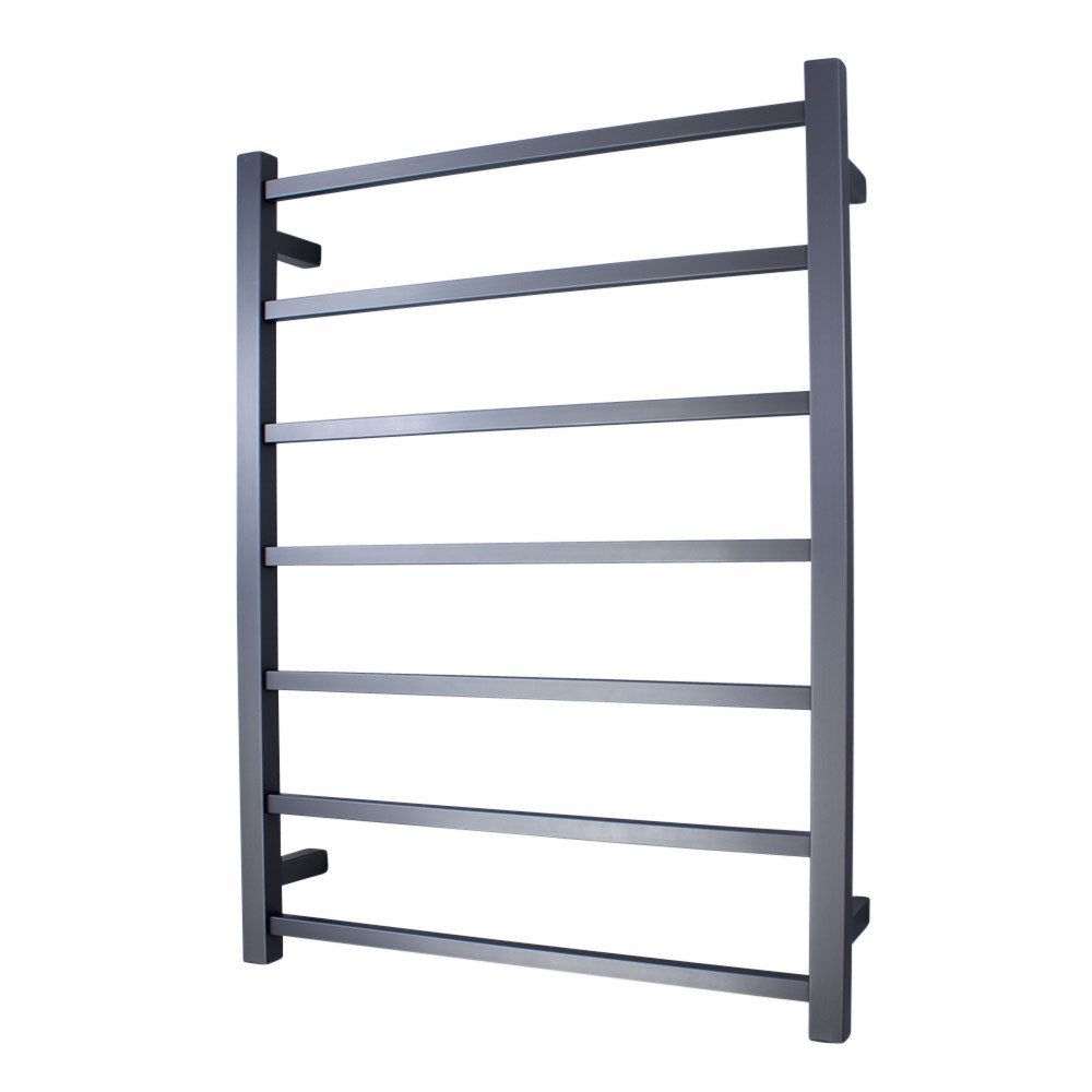 Square Heated Towel Rail GMG-STR01LEFT Gun Metal Grey