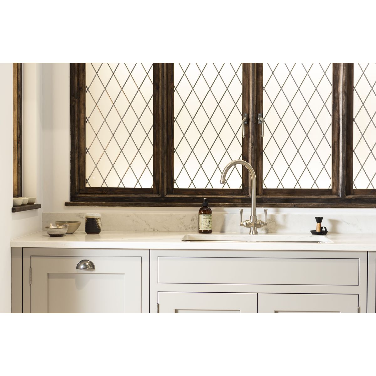 Gosford Double Sink Mixer - Brushed Nickel