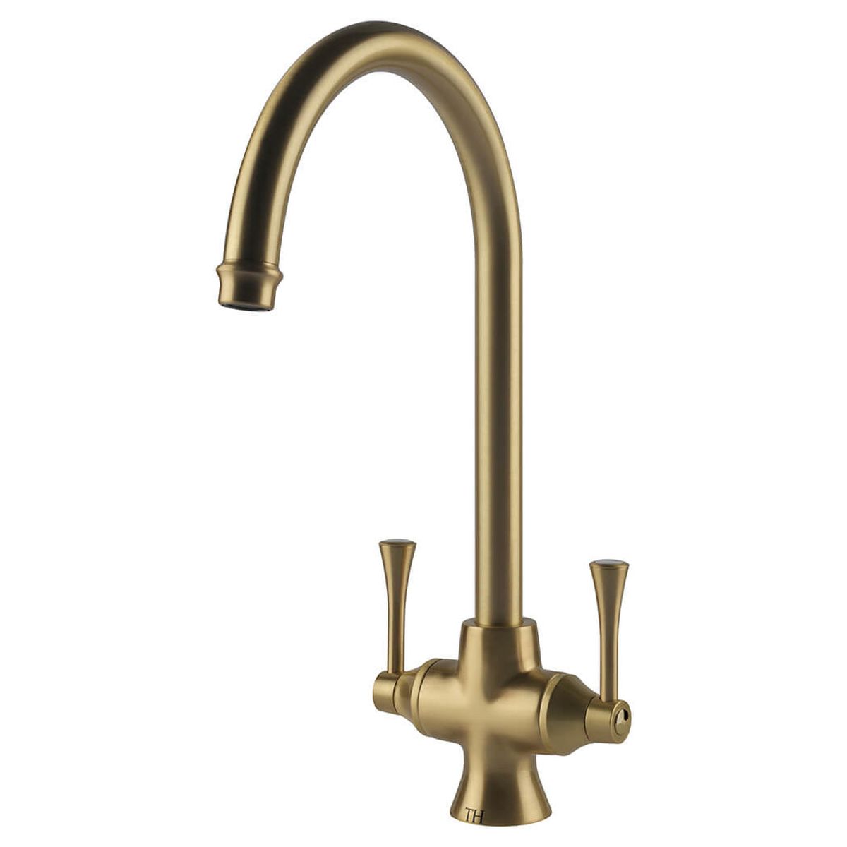 Gosford Double Sink Mixer - Brushed Brass