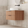 Gravity 750mm Wall Hung Vanity in Natural Walnut