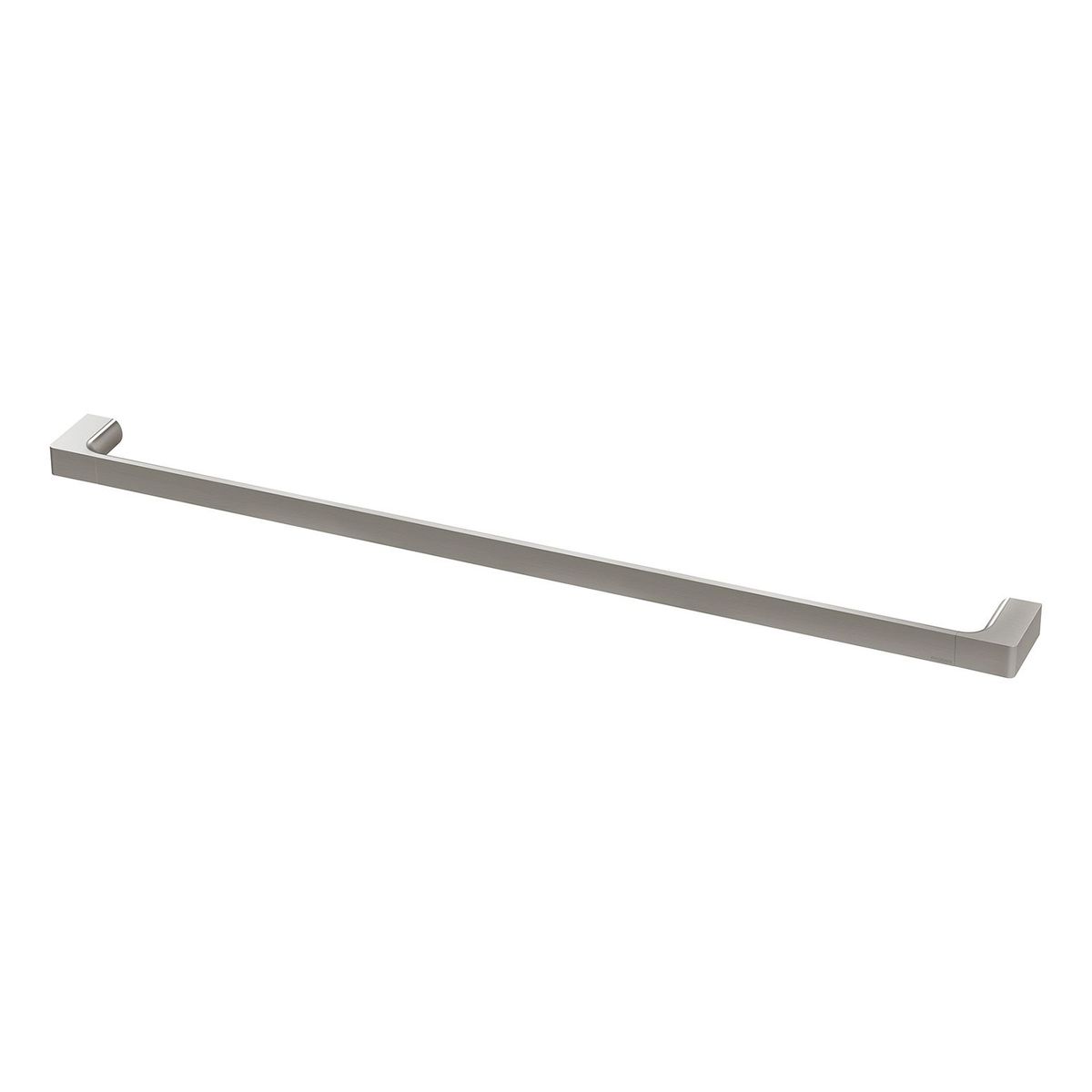 Gloss Single Towel Rail 800mm - Brushed Nickel
