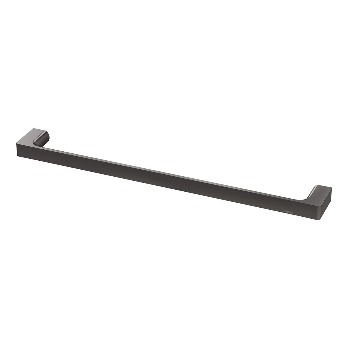 Gloss Single Towel Rail 600mm - Brushed Carbon