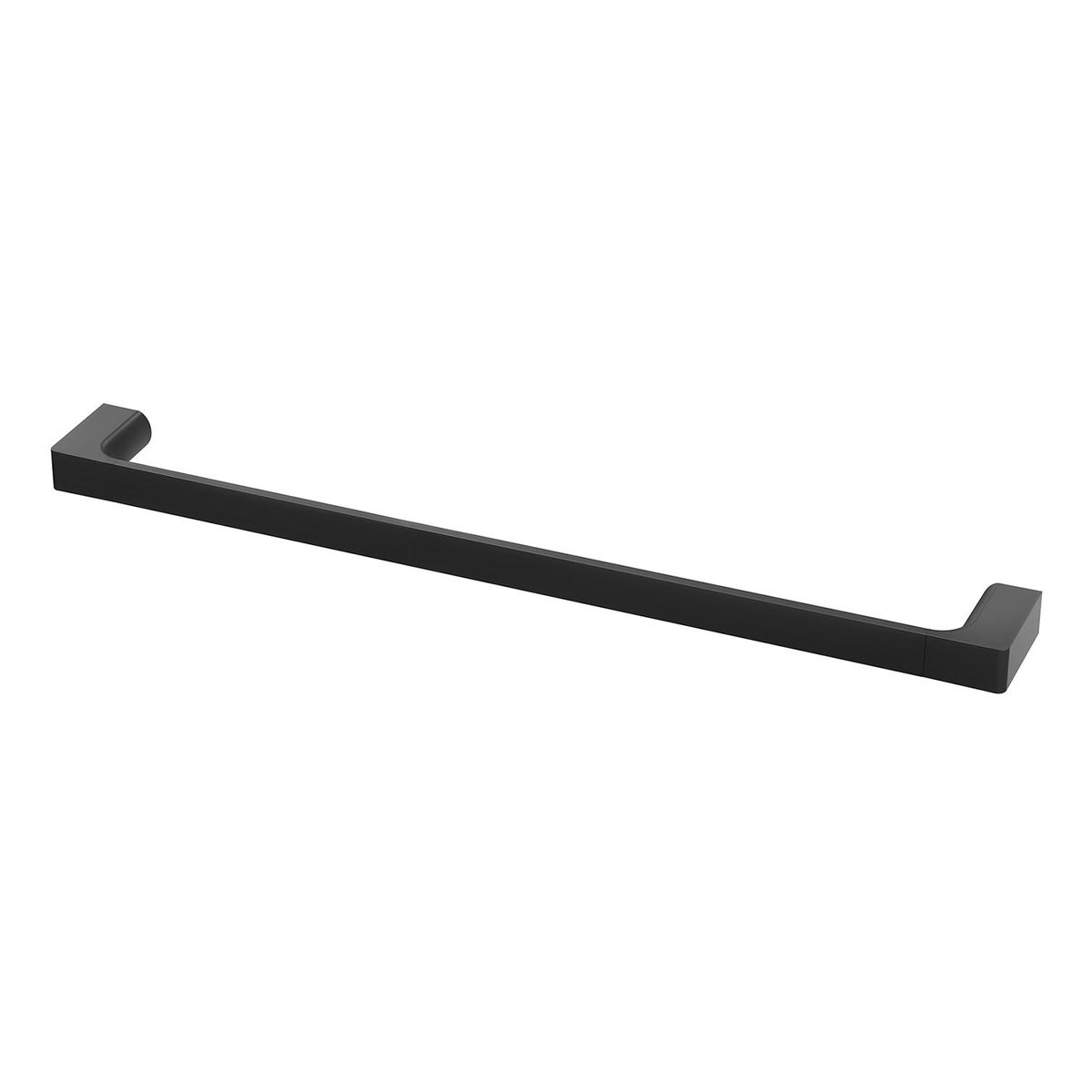 Gloss Single Towel Rail 600mm - Matte Black