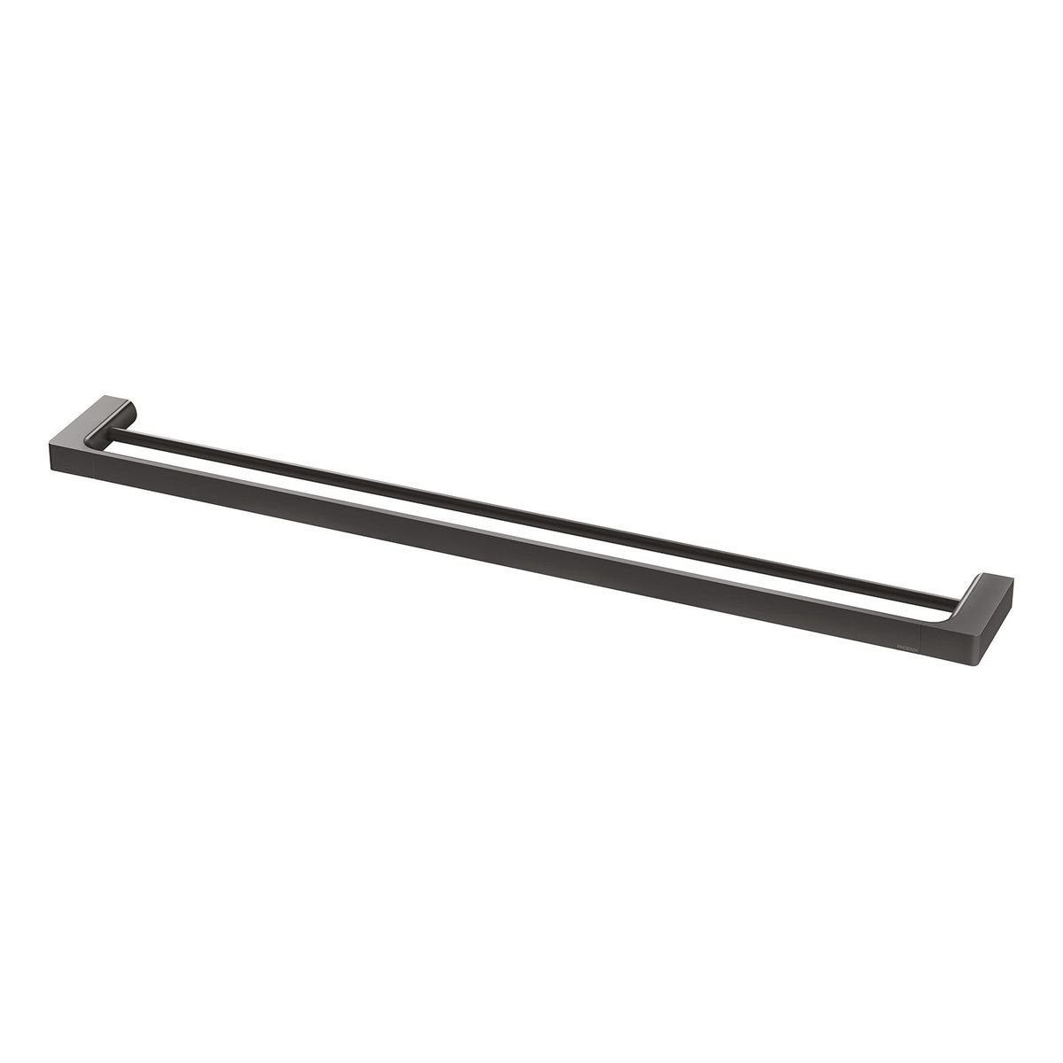 Gloss Double Towel Rail 800mm - Brushed Carbon