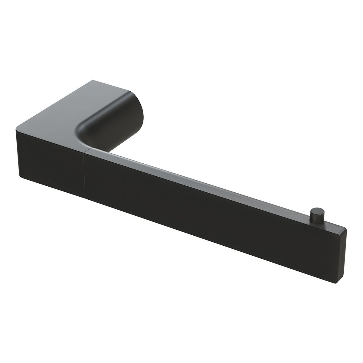 Gloss Toilet Roll Holder - Matte Black
