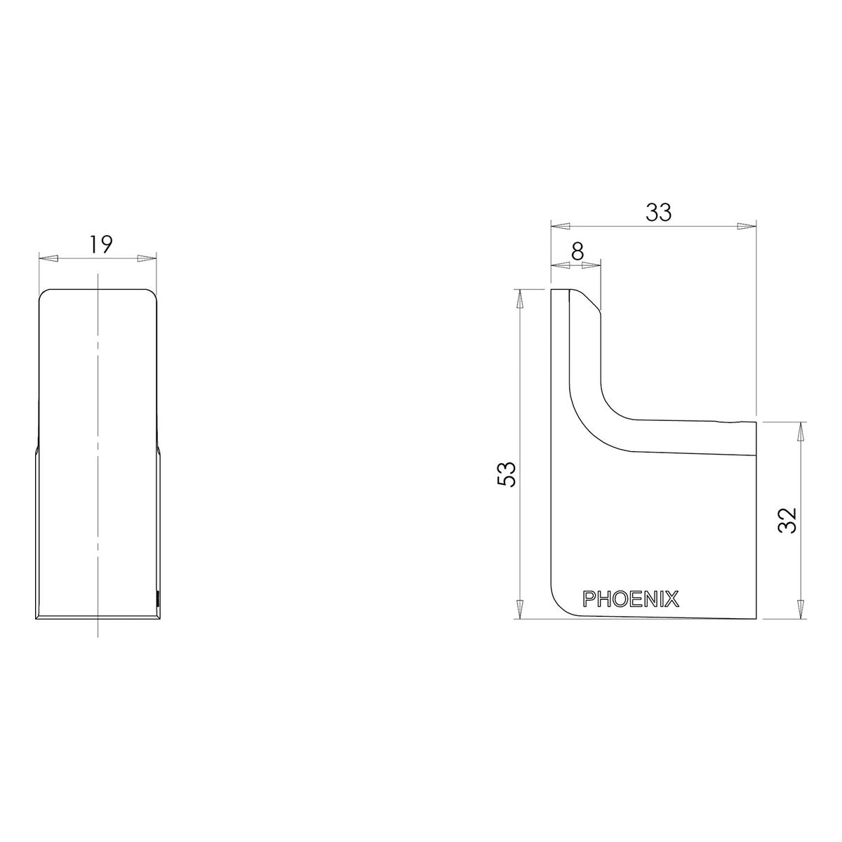Gloss Robe Hook - Brushed Nickel