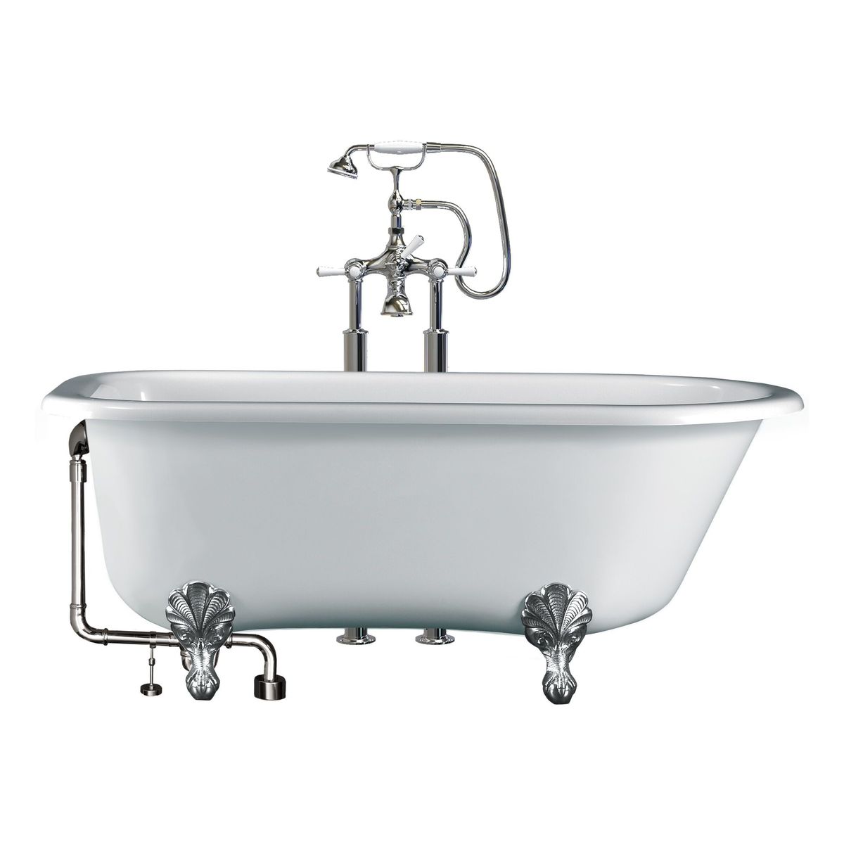 Victoria + Albert Hampshire 1500 Bath, Polished Chrome Feet