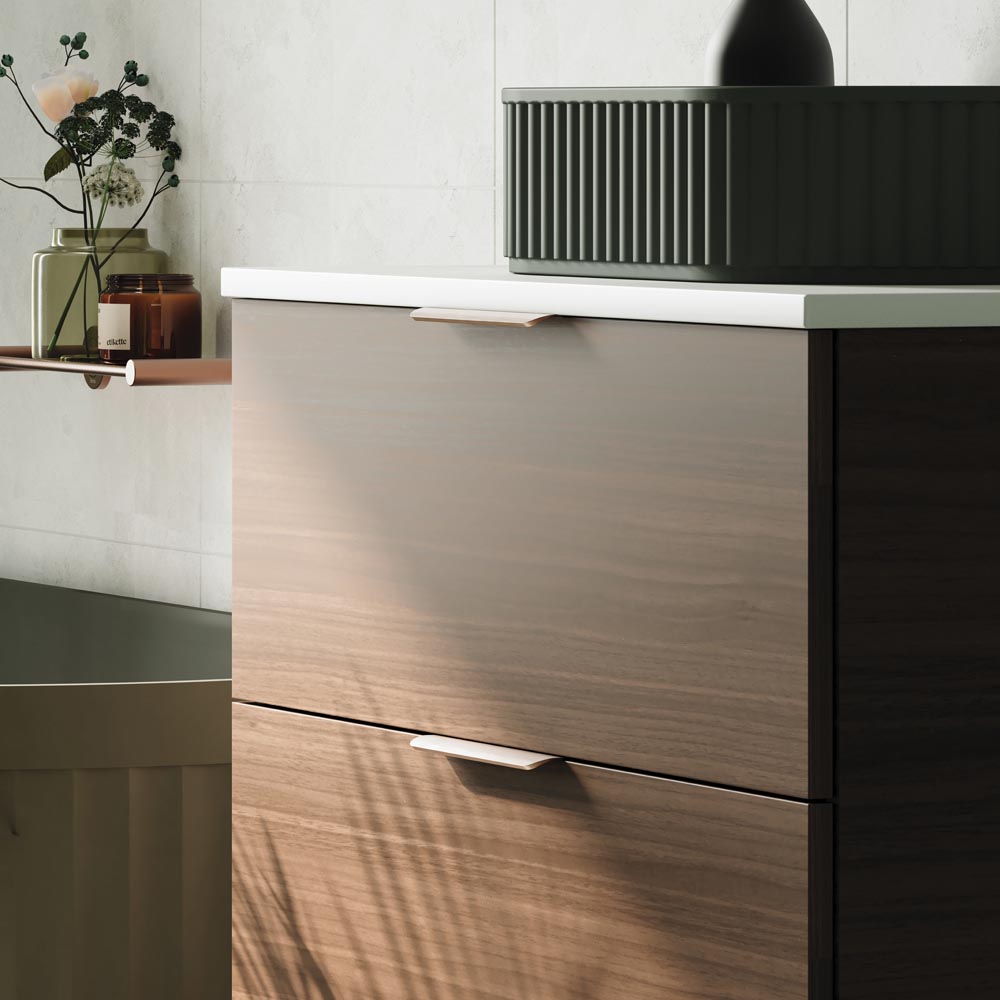 Edge 200mm Curved Pull Handle, Brushed Copper