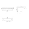 Hampshire 80mm Brushed Gold Handle for 600mm Cabinet