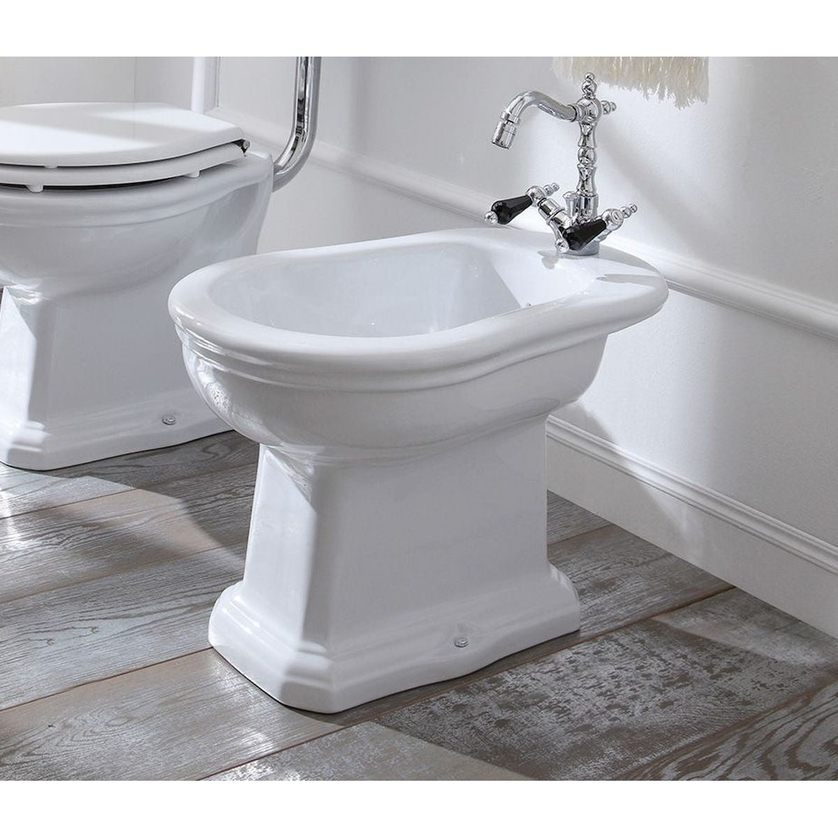 Studio Bagno Impero Wall Faced Bidette - Gloss White (1TH )