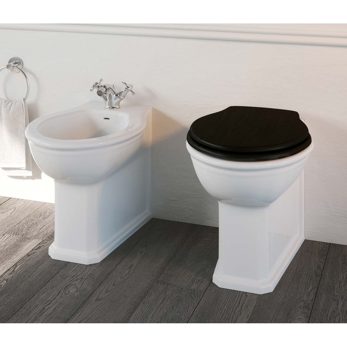 Studio Bagno Impero Rimless Wall Faced Package With Oli 74 Pneumatic Cistern