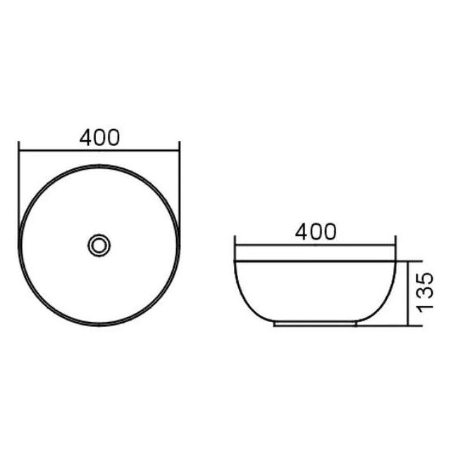 Bondi 400 Round Basin - Matte Dark Grey