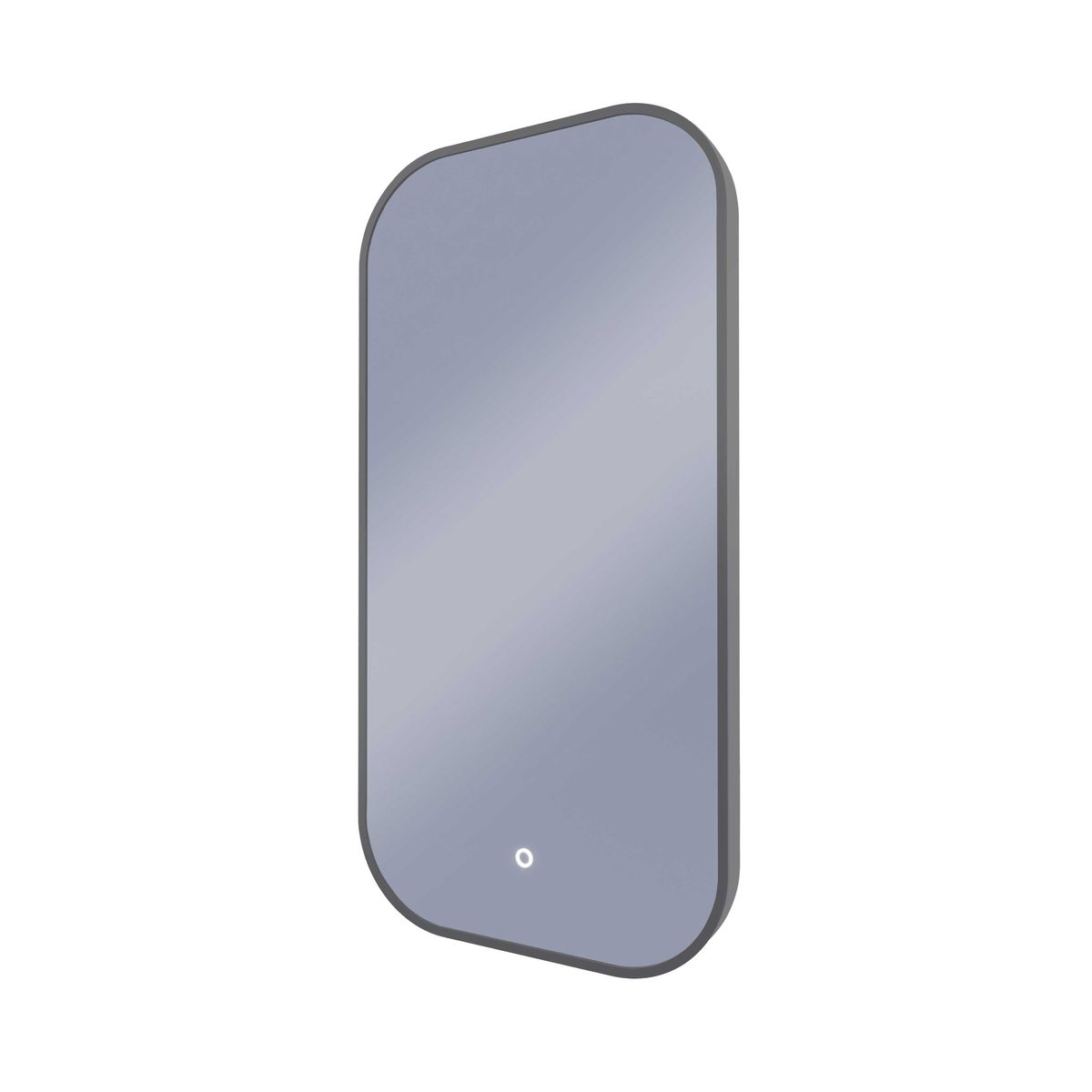 I-Series 450x900 LED Rectangle Mirror With Rounded Corners - Aluminium Georgian Metal
