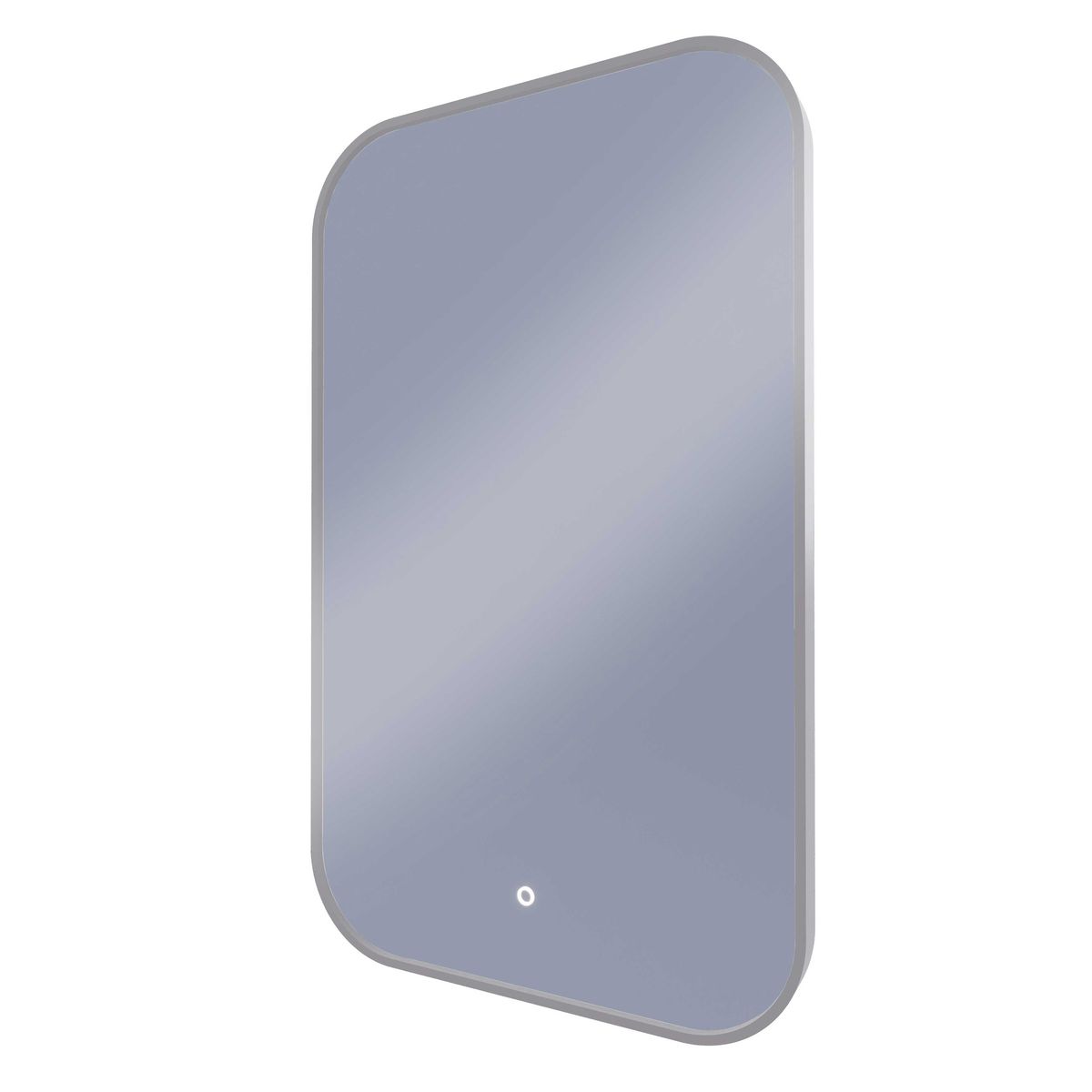 I-Series 600x1000 LED Rectangle Mirror With Rounded Corners - Aluminium Brits Nickel
