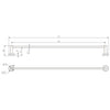Bloom 750mm Single Towel Rail in Chrome