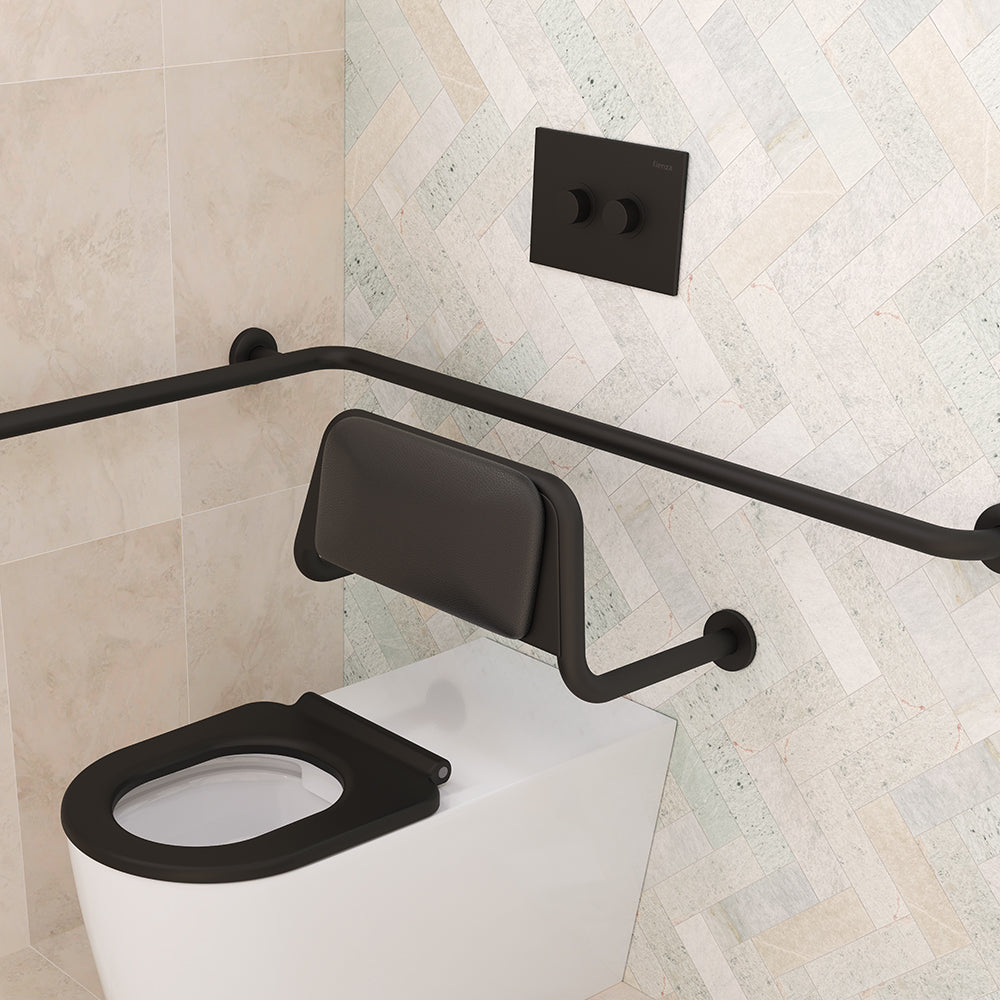 R&T Raised Care Flush Buttons, Matte Black