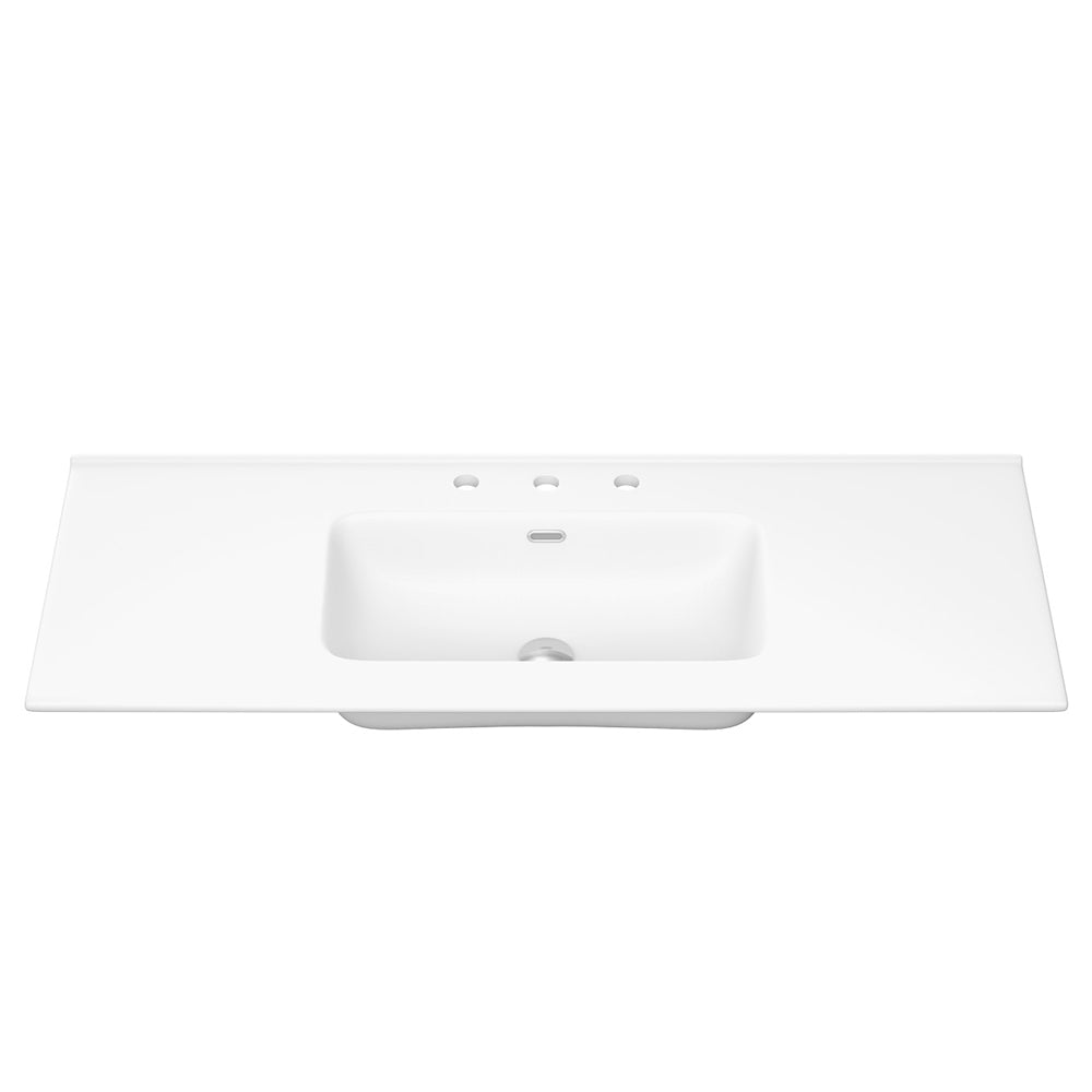 Joli Matte White Full Depth Ceramic Basin-Top 1200 - 3 Tap Holes