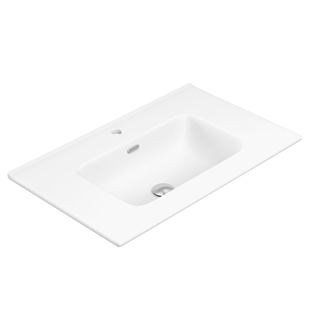 Joli Matte White Full Depth Ceramic Basin-Top 750 - 1 Tap Hole